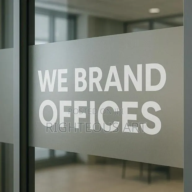 Frosted, One Colour Sticker Branding 4 Office, Eatery, Store · Photo 1