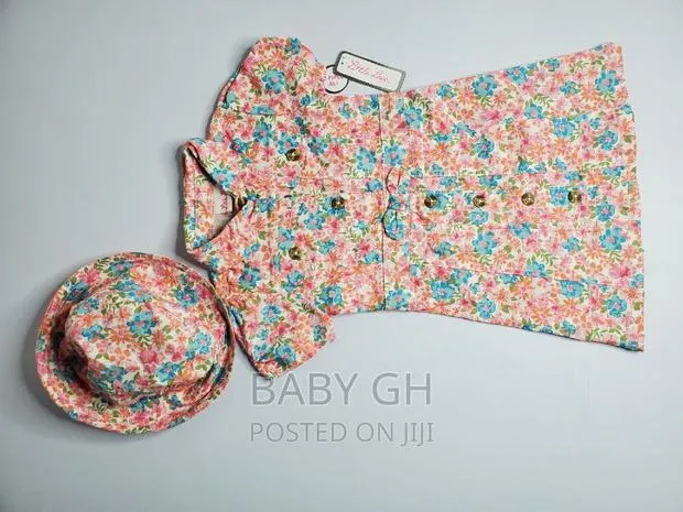 Little Lass Girls Floral Dress With Summer Hat · Photo 1