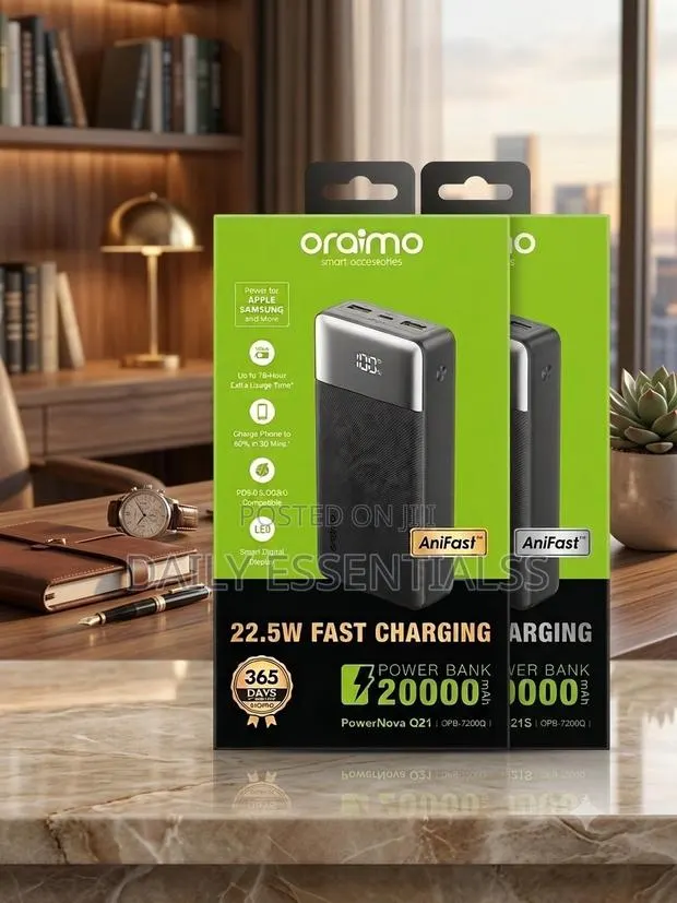 Oraimo 20000mAh Fast Charge Power Bank With LED Display · Photo 1