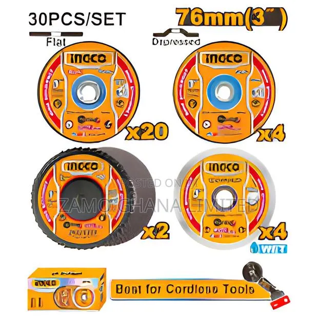 Cutting and Grinding Disc Set for Cagli76012 - McD07630 · Photo 1