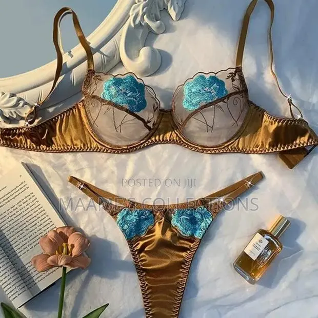 Floral Embroidered Women's Lingerie Bra and Panty Set · Photo 1