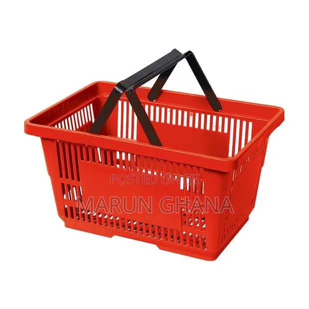 Handy Plastic Shopping Carry Basket Supermarket Baskets With Handles · Photo 1
