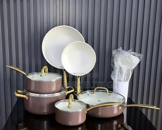 6 Set Premium Ceramic Nonstick Cookware · Photo 1