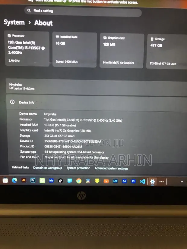 Laptop HP 15 16GB Intel Core i5 HDD+SSD 500GB · Photo 1