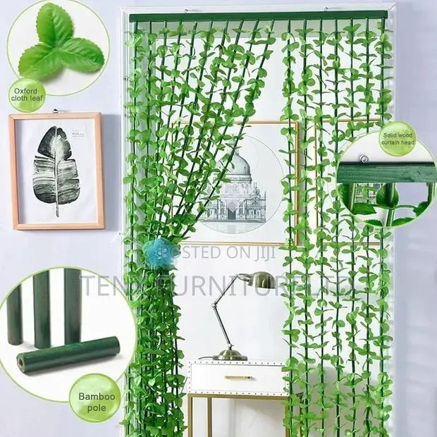 Green Leaf Door Beads Curtain (Artificial Grass) · Photo 1