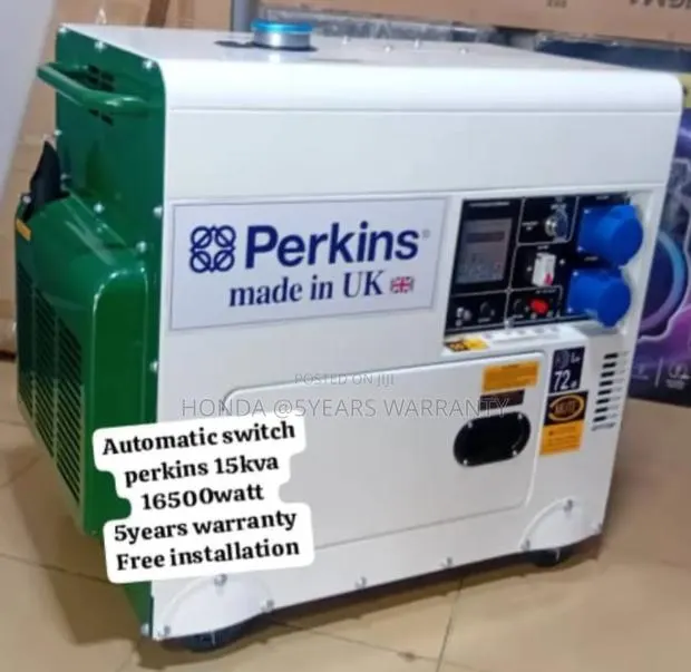 Power Efficiency Perkins 15kva 16500watt Diesel Generator · Photo 1