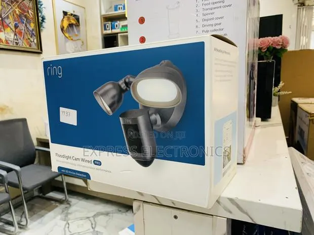 Ultra Modern Sleek Black Ring Flood Cam Wired Pro · Photo 1