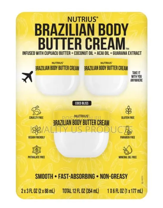 Nutrius Brazilian Body Butter Cream - 3 Pack · Photo 1