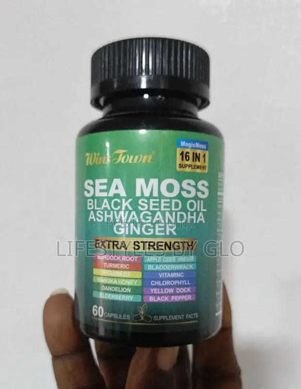 16in1 Sea Moss +Ashwagandha+ Black Seed Extra Strength 60caps · Photo 1
