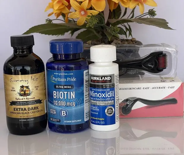 Kirkland Minoxidil + Biotin + Roller + Castor Oil for Hair · Photo 1