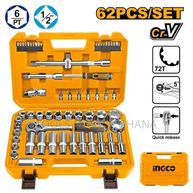 62 Pcs 1/2" Socket Set - Hkts12602 · Photo 1