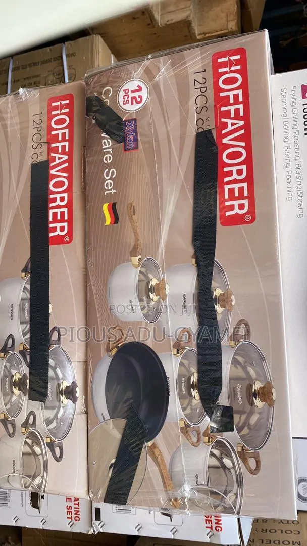 12 PCS Hoffavora Stainless Steel Cookware Set · Photo 1