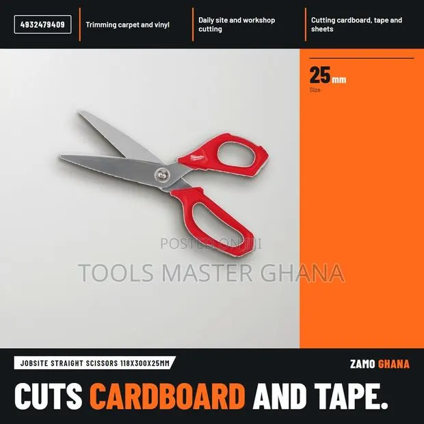 Jobsite Straight Scissors 118X300X25Mm - · Photo 1