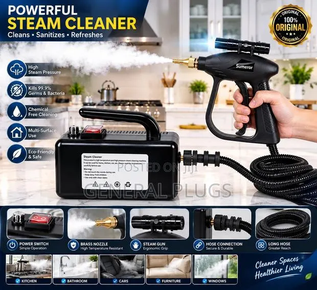 Powerful Hot Sterilization Steam Cleaner for Cars ,AC ,Kitchen Etc · Photo 1