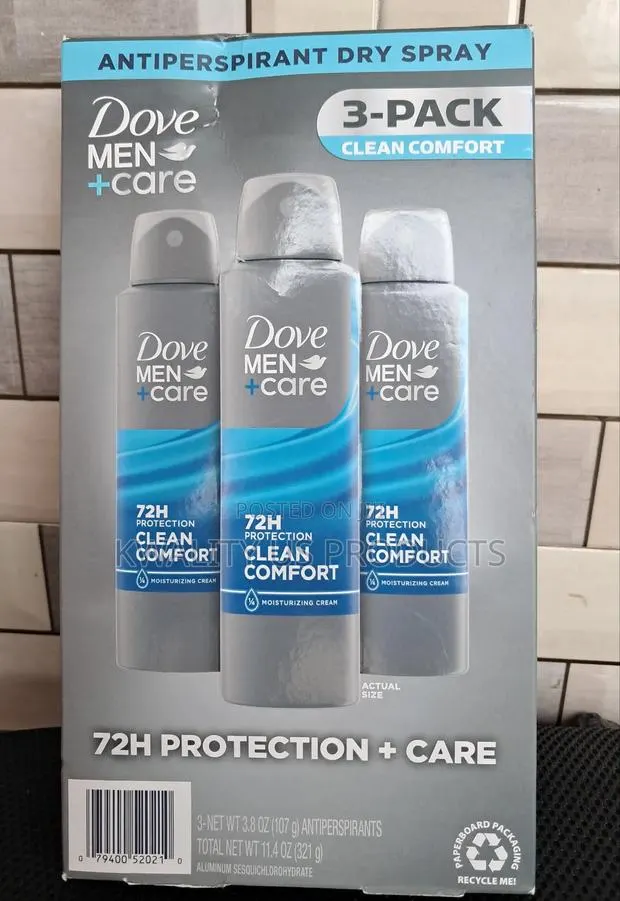 Dove Men Care Antiperspirant Dry Spray - 3 Pack · Photo 1