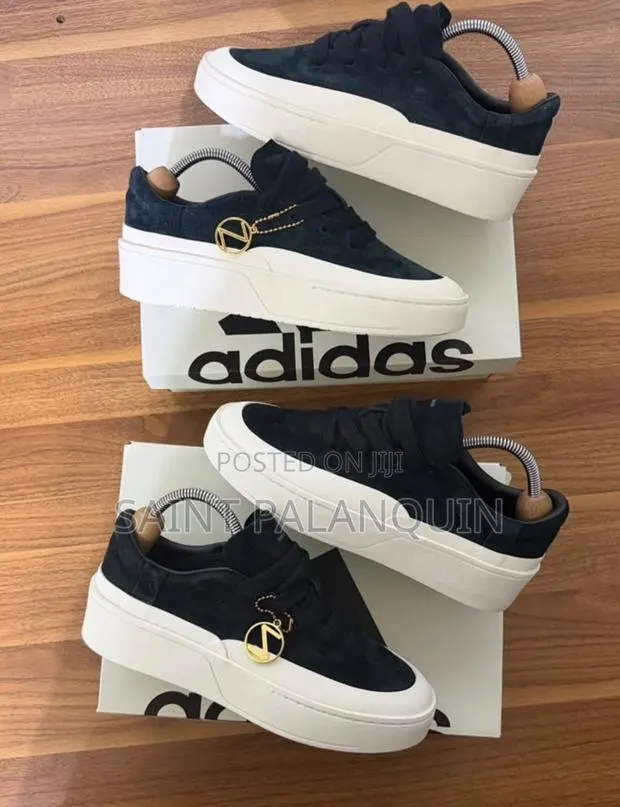 Pair of Black Adidas Labcourt Platform Sneakers · Photo 1