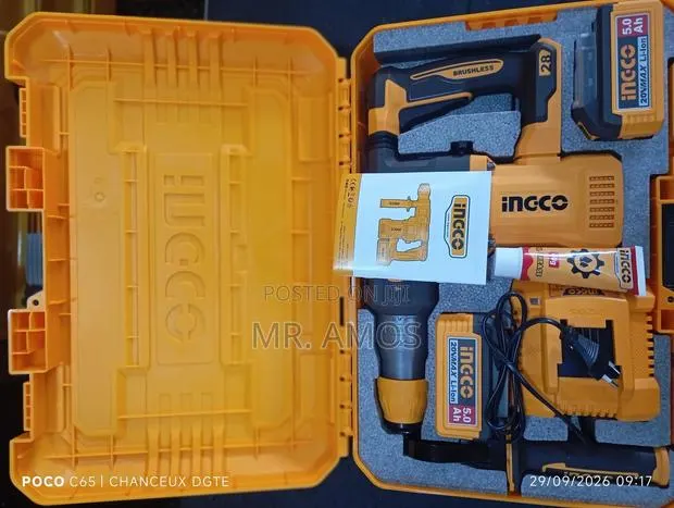 28mm Cordless Brushless Rotary Hammer +2x5.0Ah Batteries - CRHLI202862 · Photo 1
