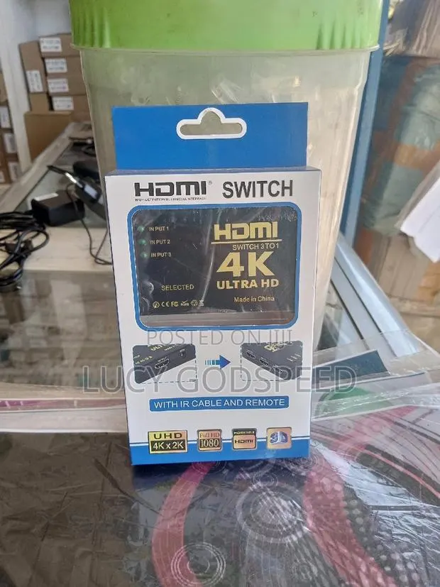 HDMI Switch 3 to 1 With IR Cable and Remote · Photo 1