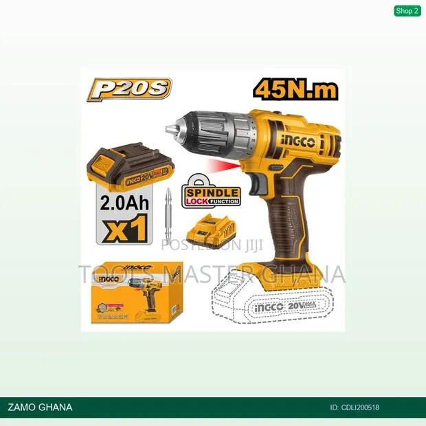 Lithiumion Cordless Drill 20v 45nm - Cdli200518 · Photo 1