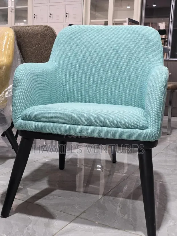 Danube Blue Armrest Dining Chair · Photo 1