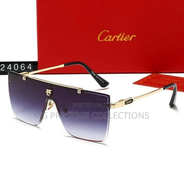 Cartier Designer Rimless Shield Sunglasses · Photo 1