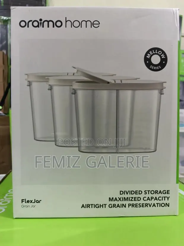 Oraimo FlexJar 3pcs Grain Storage Containers - Removable Divider · Photo 1
