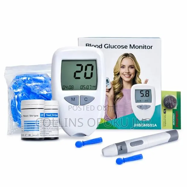 Glucometer Blood Glucose Test Machine Monitor + 50 Strips + 50 Lancets · Photo 1