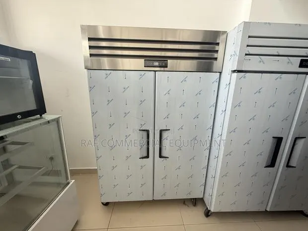 Commercial Stainless Steel Double Door Fridge and Freezer · Photo 1
