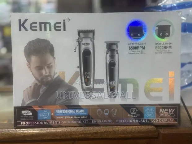 Kemei High Quality 2 in 1 Clipper (Silver) · Photo 1