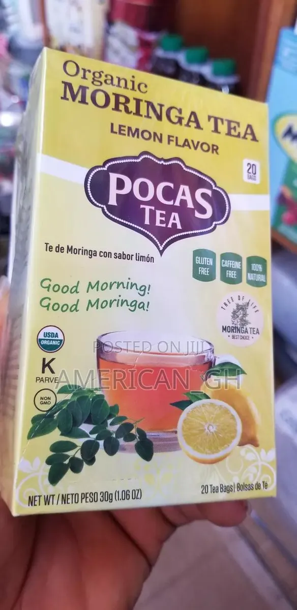 Organic Moringa Tea Lemon Flavor, 20 Bags · Photo 1