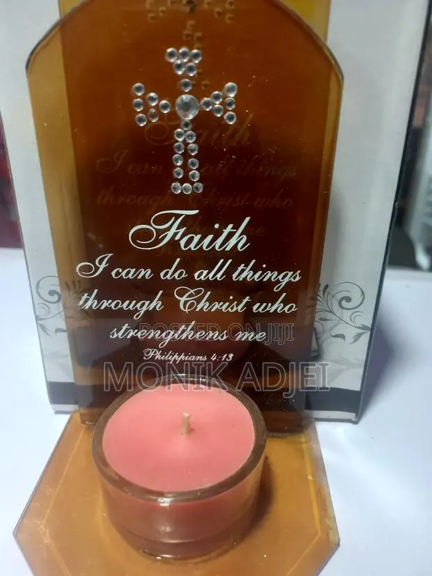 Sentiment Bible Verse Candle Holder · Photo 1