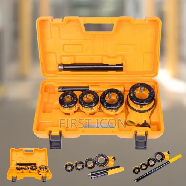 4pcs Professional Pipe Tools Ratchet Die Stock Set - Dingqi 137103 · Photo 1