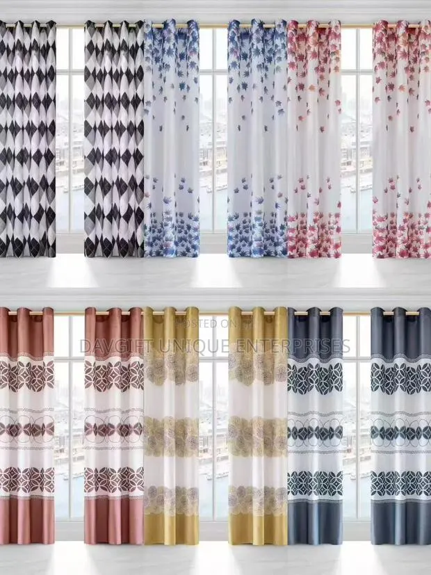 Beautiful 3D Design 2pcs Curtains · Photo 1
