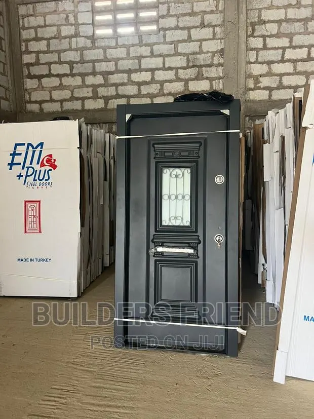 Gray Full Metal Heavy Single Security Door+Buglarproof Glass · Photo 1