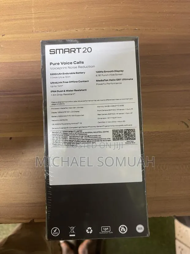 New Infinix Smart 20 64 GB Black