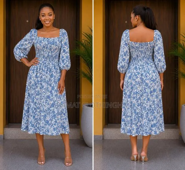 Blue Floral Dress · Photo 1