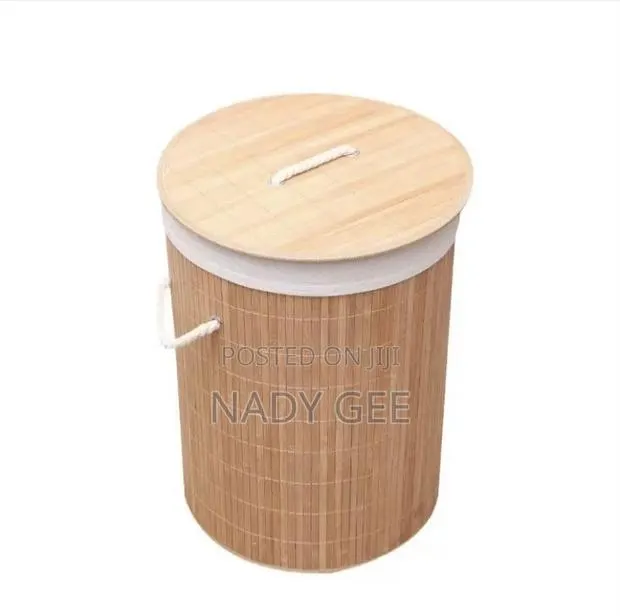 Bamboo Woven Laundry Basket · Photo 2