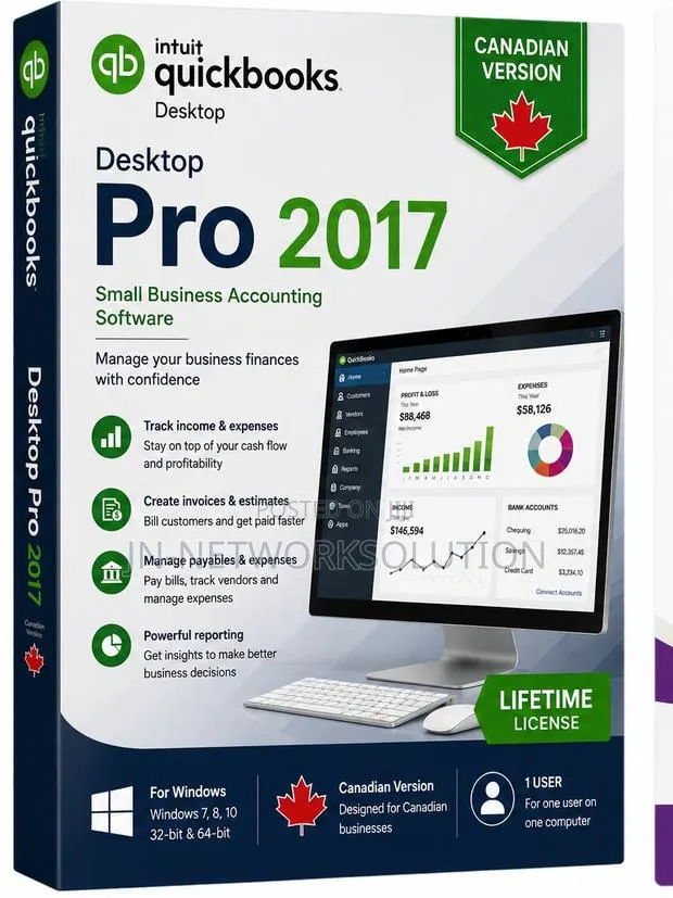 Intuit QuickBooks Desktop Pro 2017 Lifetime Windows Canadian Version · Photo 1