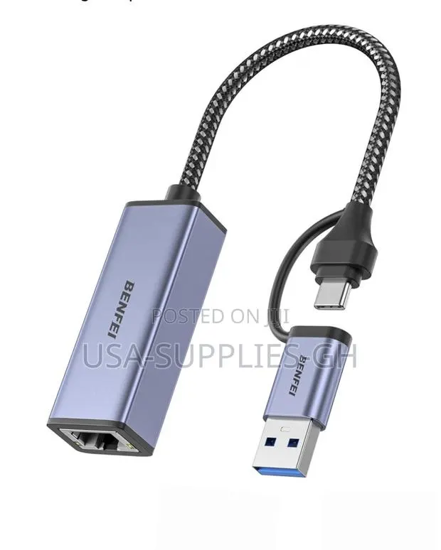 BENFEI USB 3.0/USB-C to Ethernet Adapter RJ45 Network Dongle From USA · Photo 1