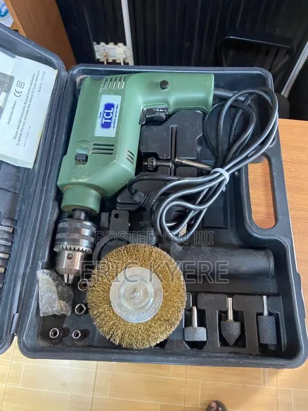 TCL 500W Corded Impact Drill Set With Accessories Carry Case · Photo 1