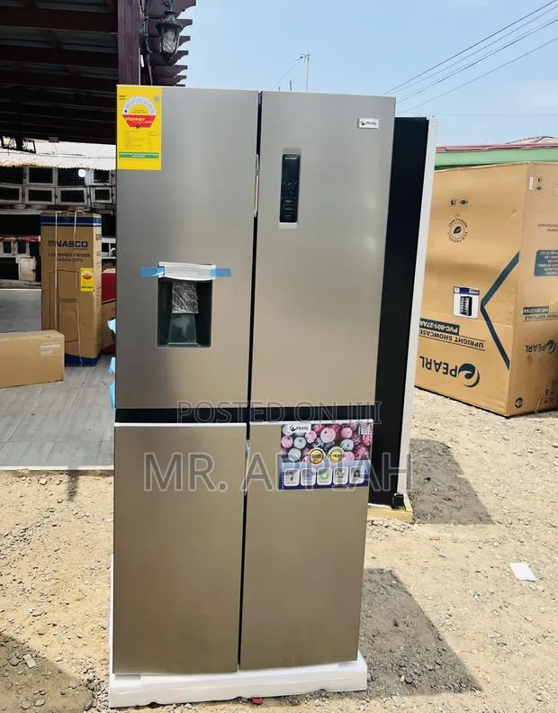 New Pearl PF-613MDIXWD-1A Side by Side 4 Door Fridge(Gray).. · Photo 1