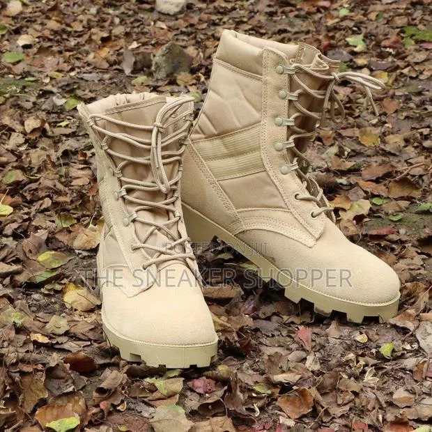Desert Tan Tactical Combat Boots - Military Army Jungle Boot · Photo 1