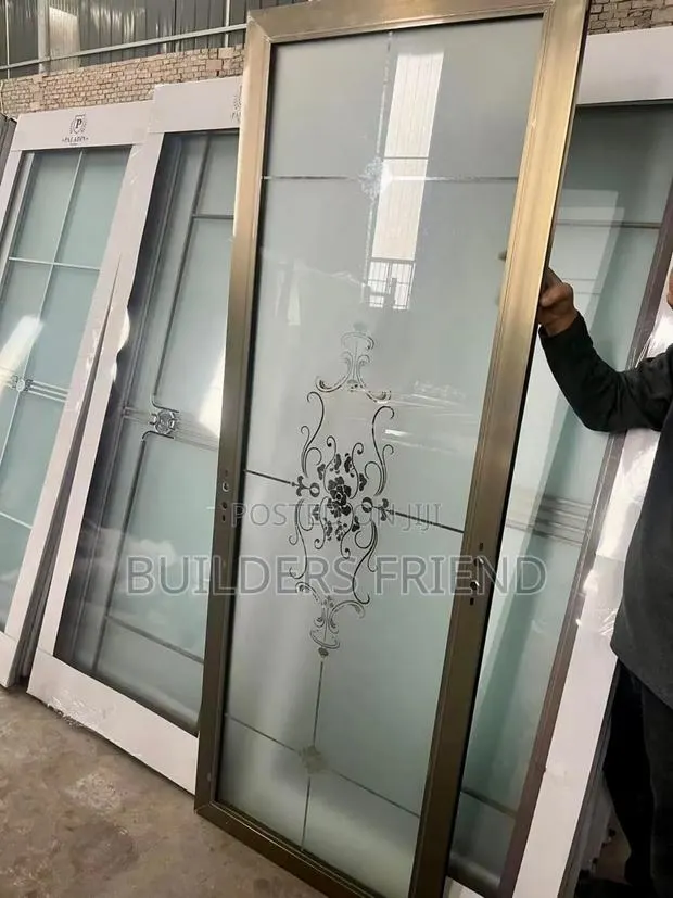 Tempered Glass Bathroom Door+All Accessories · Photo 1