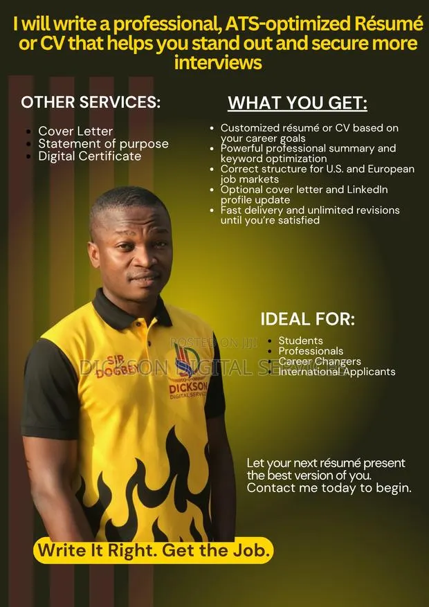 I Write Your International Cv/Resume, And Cover Letter · Photo 1