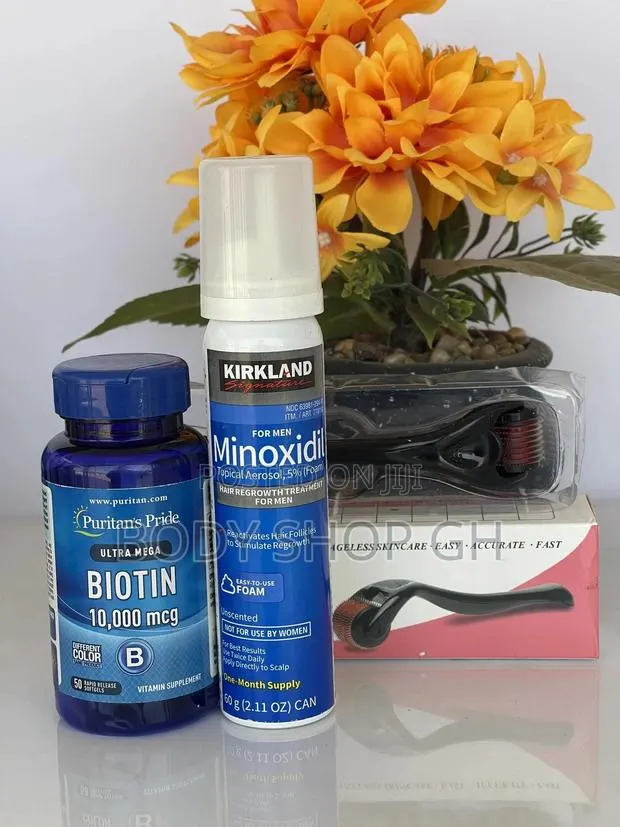 Kirkland Foam + Biotin + Derma Roller for Beard and Hairline · Photo 1
