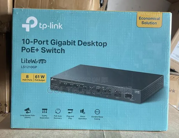Tp-Link Ls1210gp 10-Port Gigabit Desktop Poe+ Switch Litewave 8 Poe+ · Photo 1