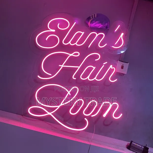 Neon Signage for Elams Hair Loom · Photo 1