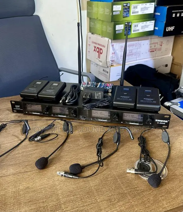 Shure U-8900 Wireless 4-in-1 Head Microphone Bundle · Photo 1
