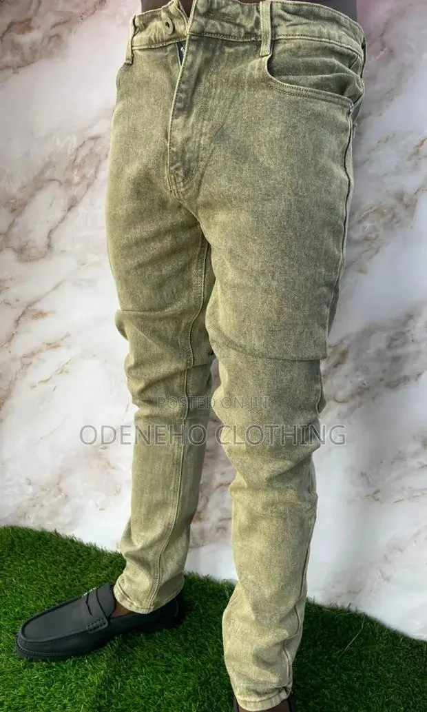 Odeneho Plain Jeans Trousers for Men · Photo 1