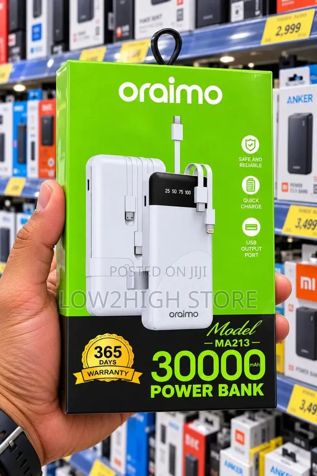 Oraimo MA213 30,000mAh Power Bank - Low2High · Photo 1